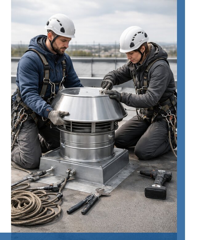 Установка дефлекторов на кровле в Муравленке от 4818 р. | ВЫСОТНИК-Мрв