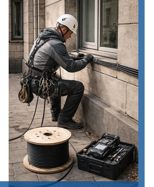 Прокладка оптоволоконного кабеля в Муравленке от 856 р. | ВЫСОТНИК-Мрв