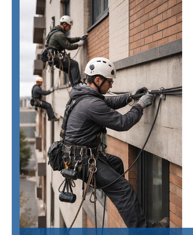 Крепление кабеля на фасаде монтаж и крепеж в Муравленке