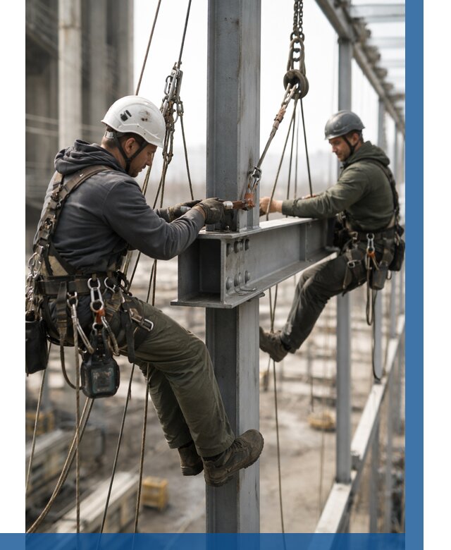 Монтаж металлоконструкций на высоте в Муравленке от 3747 р. | ВЫСОТНИК-Мрв