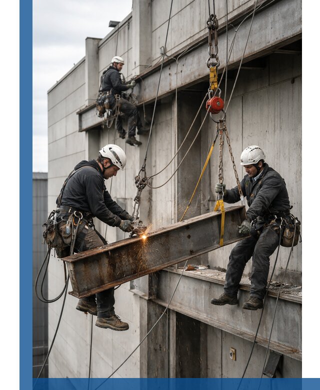 Демонтаж металлоконструкций на высоте в Муравленке под ключ