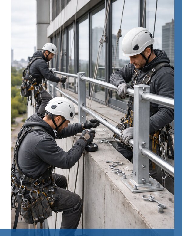 Монтаж ограждений на высоте в Муравленке, от 1285 р. | ВЫСОТНИК-Мрв
