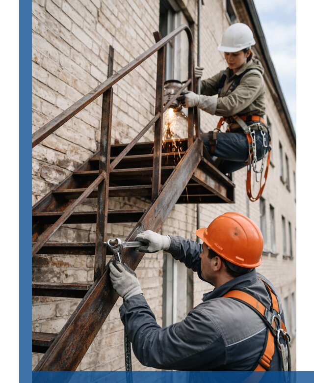 Ремонт и восстановление пожарных лестниц с выездом в Муравленке