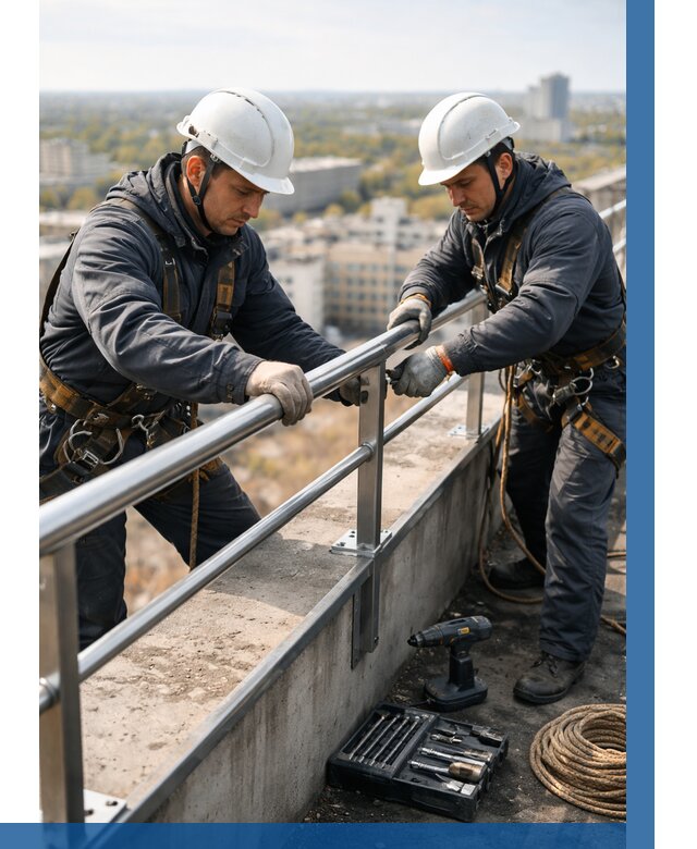 Монтаж перил на высоте в Муравленке от 2677 р. | ВЫСОТНИК-Мрв