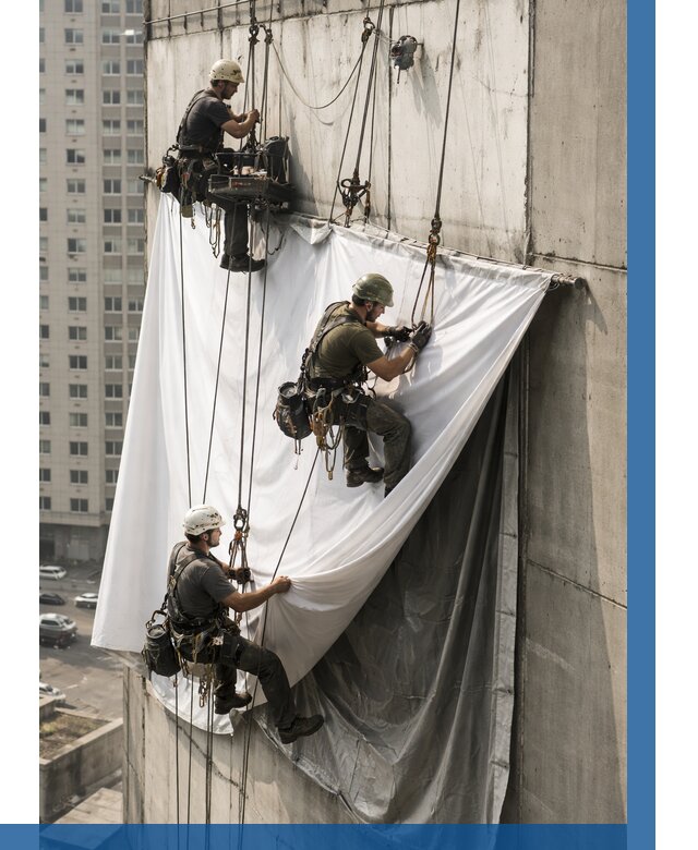 Замена баннерного полотна в Муравленке от 6959 р. | ВЫСОТНИК-Мрв—заказать