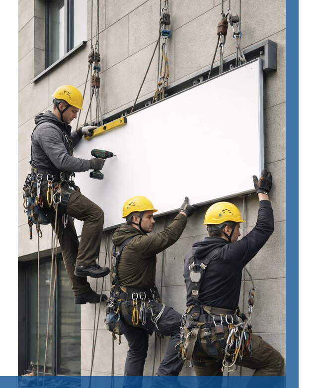 Монтаж рекламной вывески в Муравленке от 8565 р. | ВЫСОТНИК-Мрв