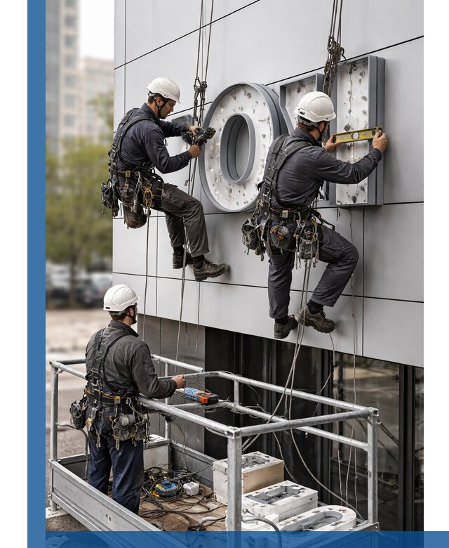 Профессиональный монтаж световых букв в Муравленке под ключ