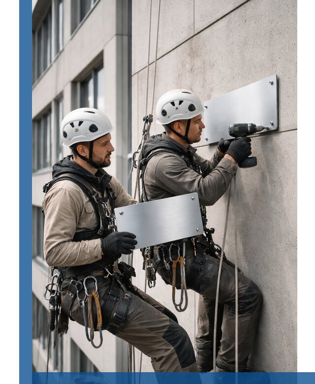 Монтаж табличек и указателей в Муравленке для зданий и сооружений