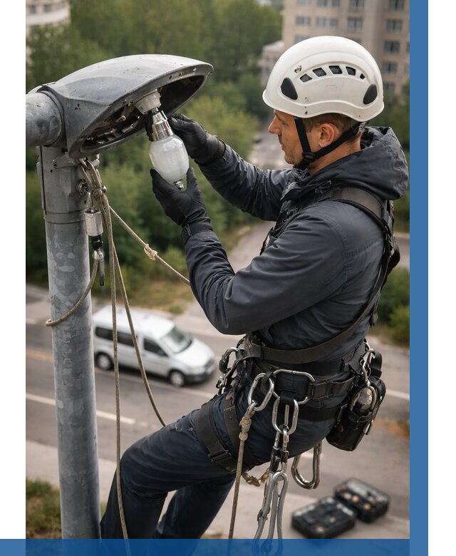 Замена ламп на высоте в Муравленке от 2677 р. | ВЫСОТНИК-Мрв