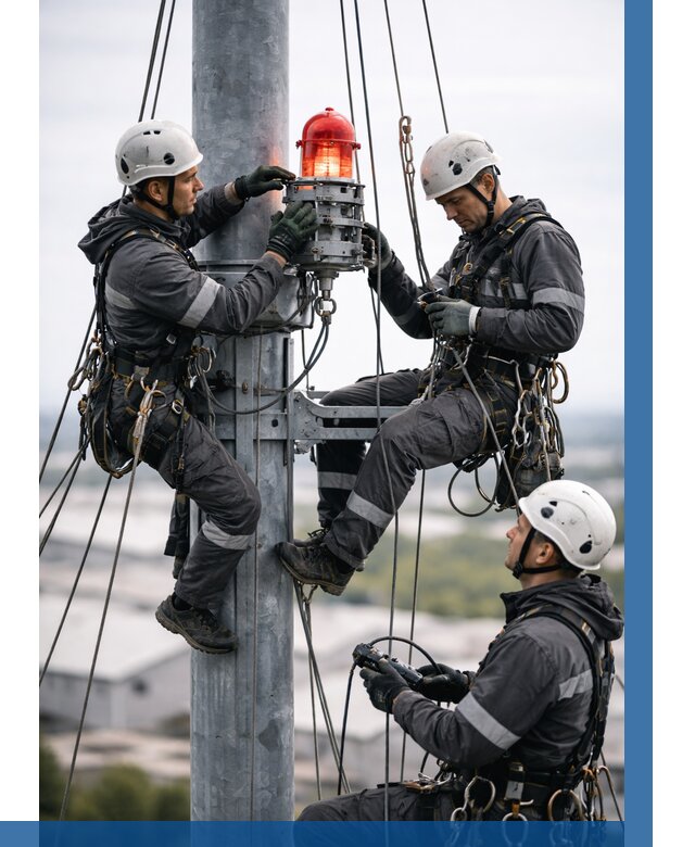 Монтаж заградительных огней в Муравленке от 9100 р. | ВЫСОТНИК-Мрв