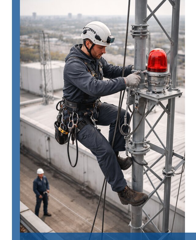 Монтаж заградительных огней и обслуживание объектов в Муравленке