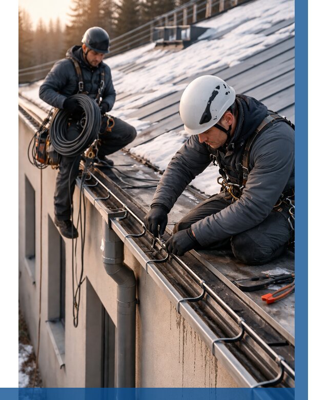 Монтаж греющего кабеля на кровле в Муравленке от 482 р. | ВЫСОТНИК-Мрв