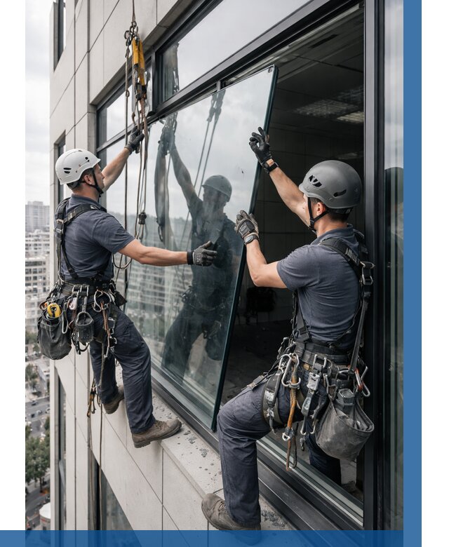 Замена стеклопакетов на высоте в Муравленке от 5888 р. | ВЫСОТНИК-Мрв