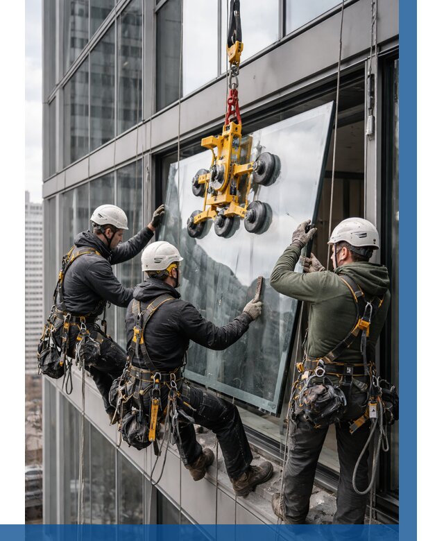 Фасадное остекление зданий под ключ в Муравленке от 10706 р. | ВЫСОТНИК-Мрв