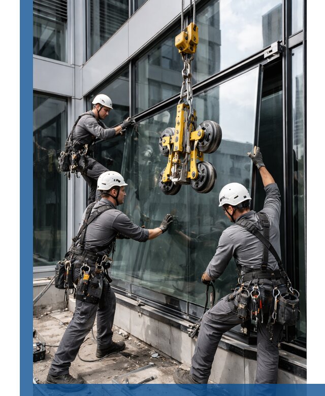 Структурное остекление фасадов в Муравленке монтаж и обслуживание