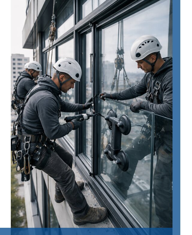 Витражное остекление зданий в Муравленке от 3747 р. | ВЫСОТНИК-Мрв