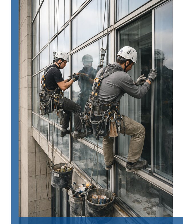 Ремонт витражных конструкций и фасадного остекления в Муравленке