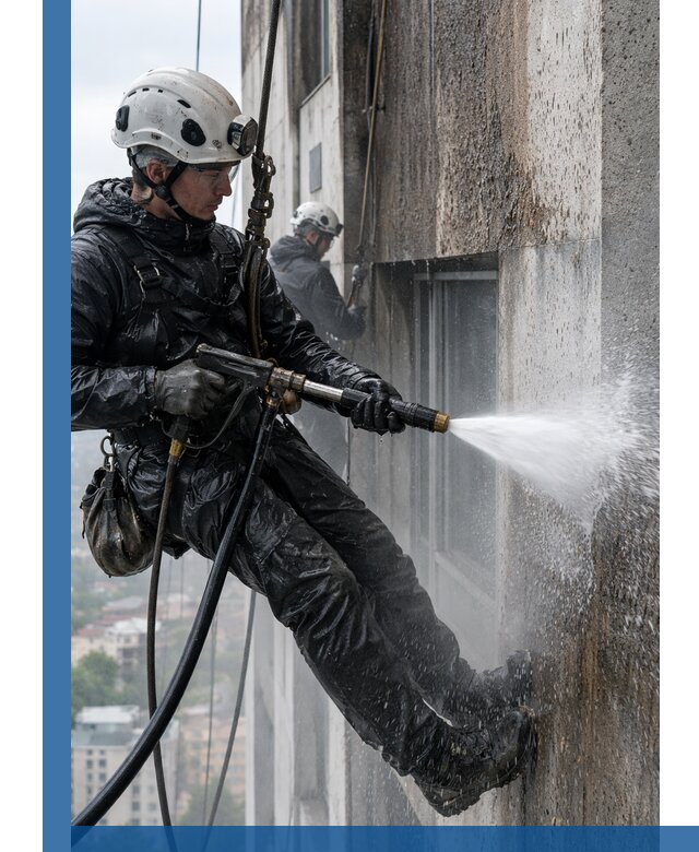 Гидроструйная очистка фасадов и конструкций в Муравленке