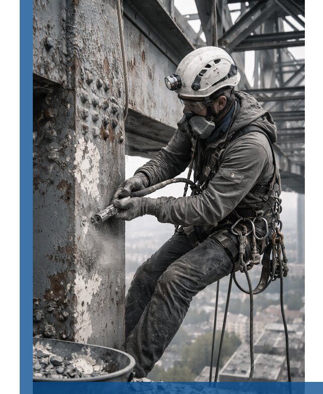 Удаление старой краски с металлических конструкций в Муравленке