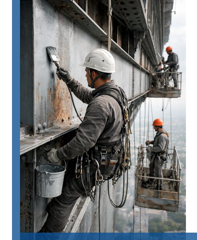 Покраска металлоконструкций на высоте в Муравленке профессионально