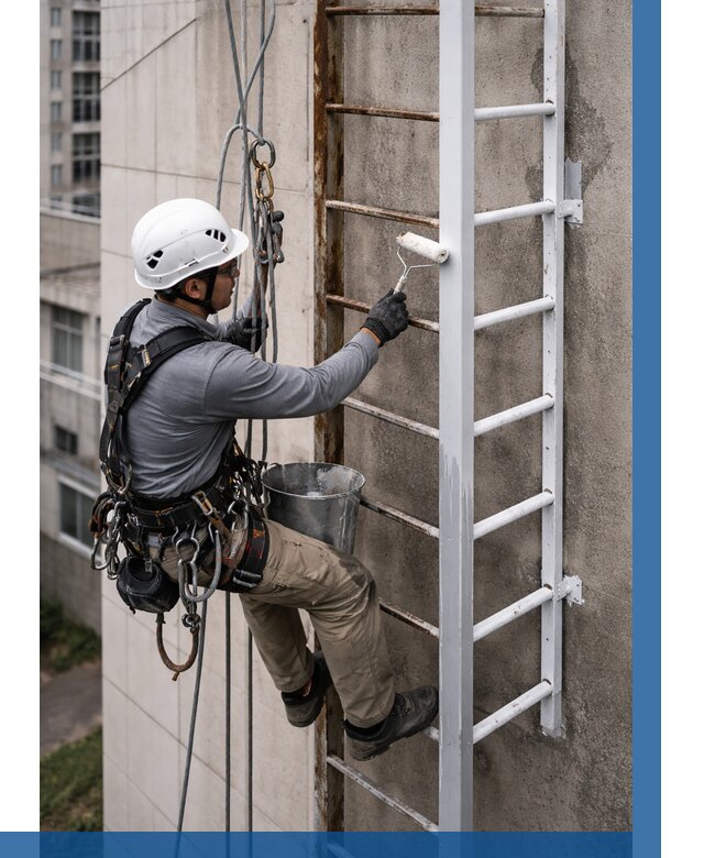 Покраска пожарных лестниц в Муравленке от 4818 р. | ВЫСОТНИК-Мрв