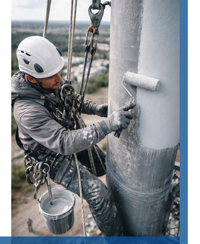 Покраска мачт связи под ключ в Муравленке от 910 р. | ВЫСОТНИК-Мрв