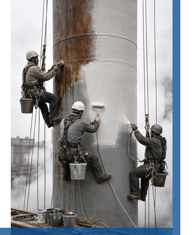 Покраска дымовых труб в Муравленке от 9100 р. | ВЫСОТНИК-Мрв