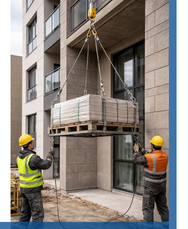 Подъем керамогранита на этаж в Муравленке от 3747 р. | ВЫСОТНИК-Мрв