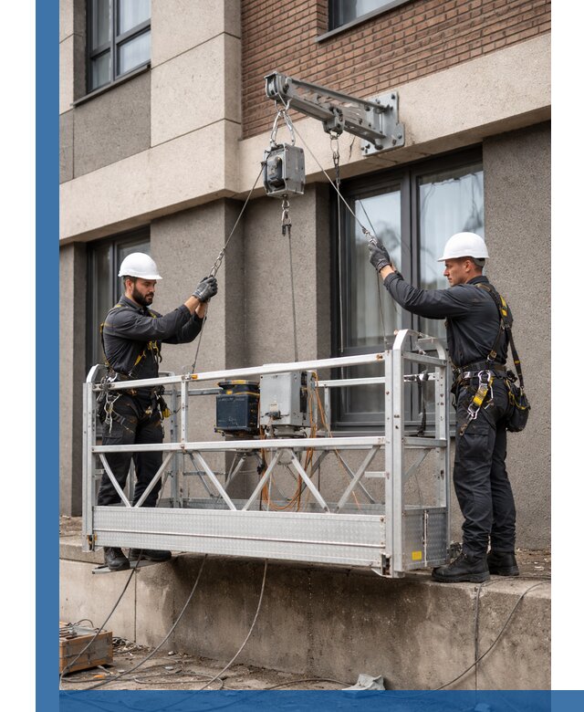 Монтаж и подъем фасадной люльки в Муравленке с гарантией безопасности