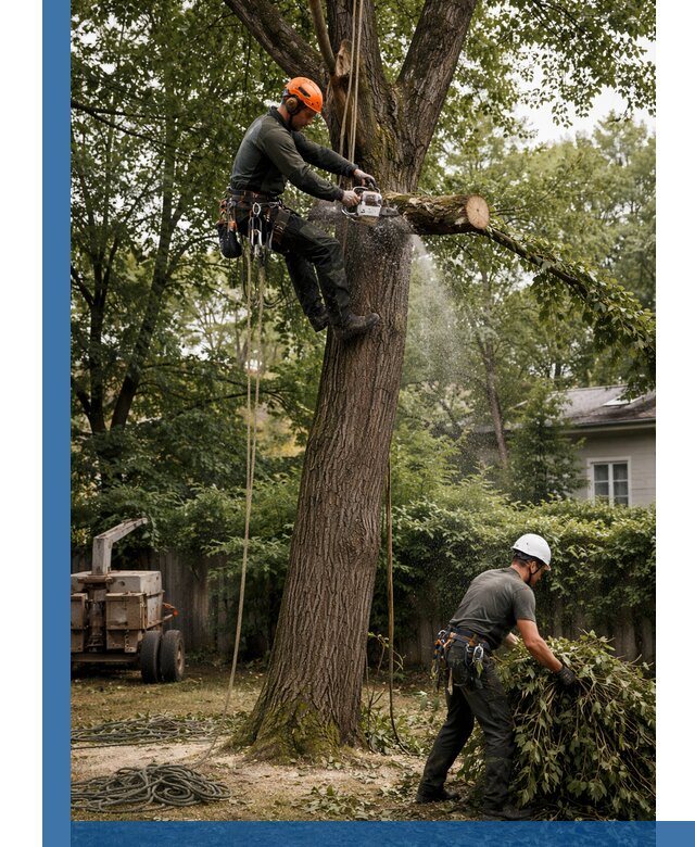 Кронирование деревьев в Муравленке, безопасная высотная обрезка