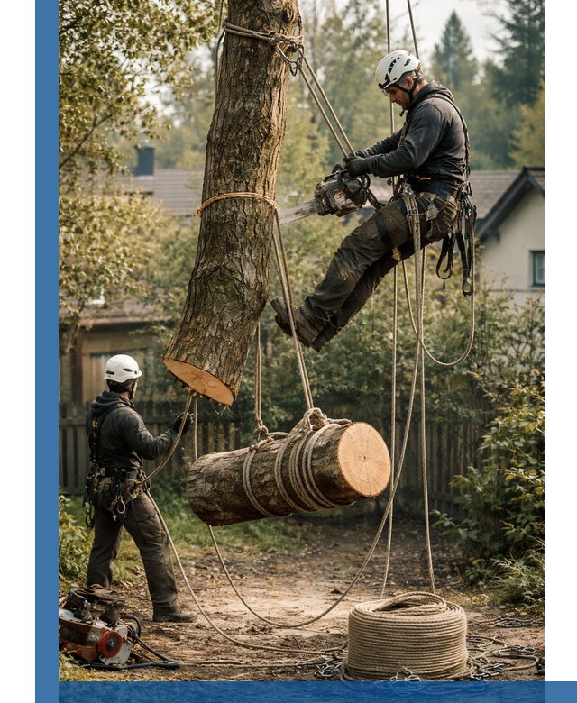 Валка деревьев частями в Муравленке, безопасно и аккуратно
