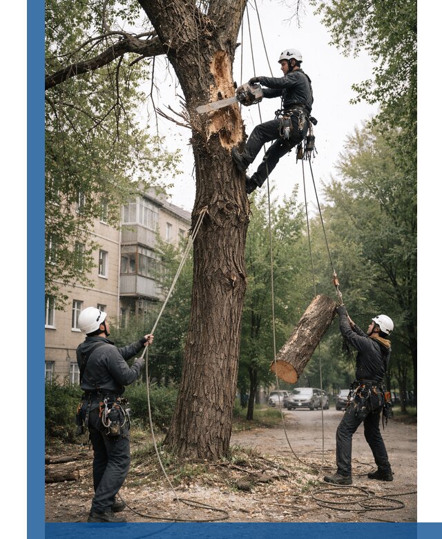 Срочное удаление аварийных деревьев в Муравленке с гарантией безопасности