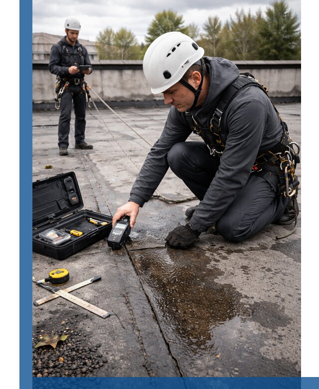 Обследование кровли на протечки и выявление дефектов в Муравленке