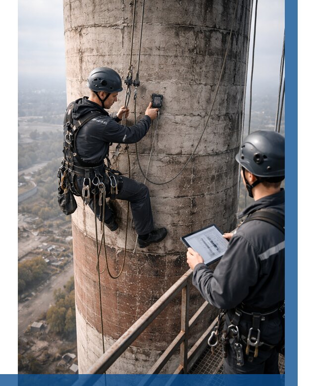 Обследование дымовой трубы в Муравленке от 8565 р. | ВЫСОТНИК-Мрв