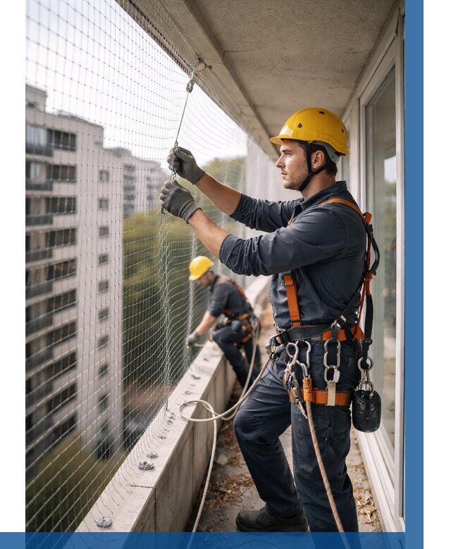 Монтаж сетки от птиц в Муравленке от 4818 р. | ВЫСОТНИК-Мрв